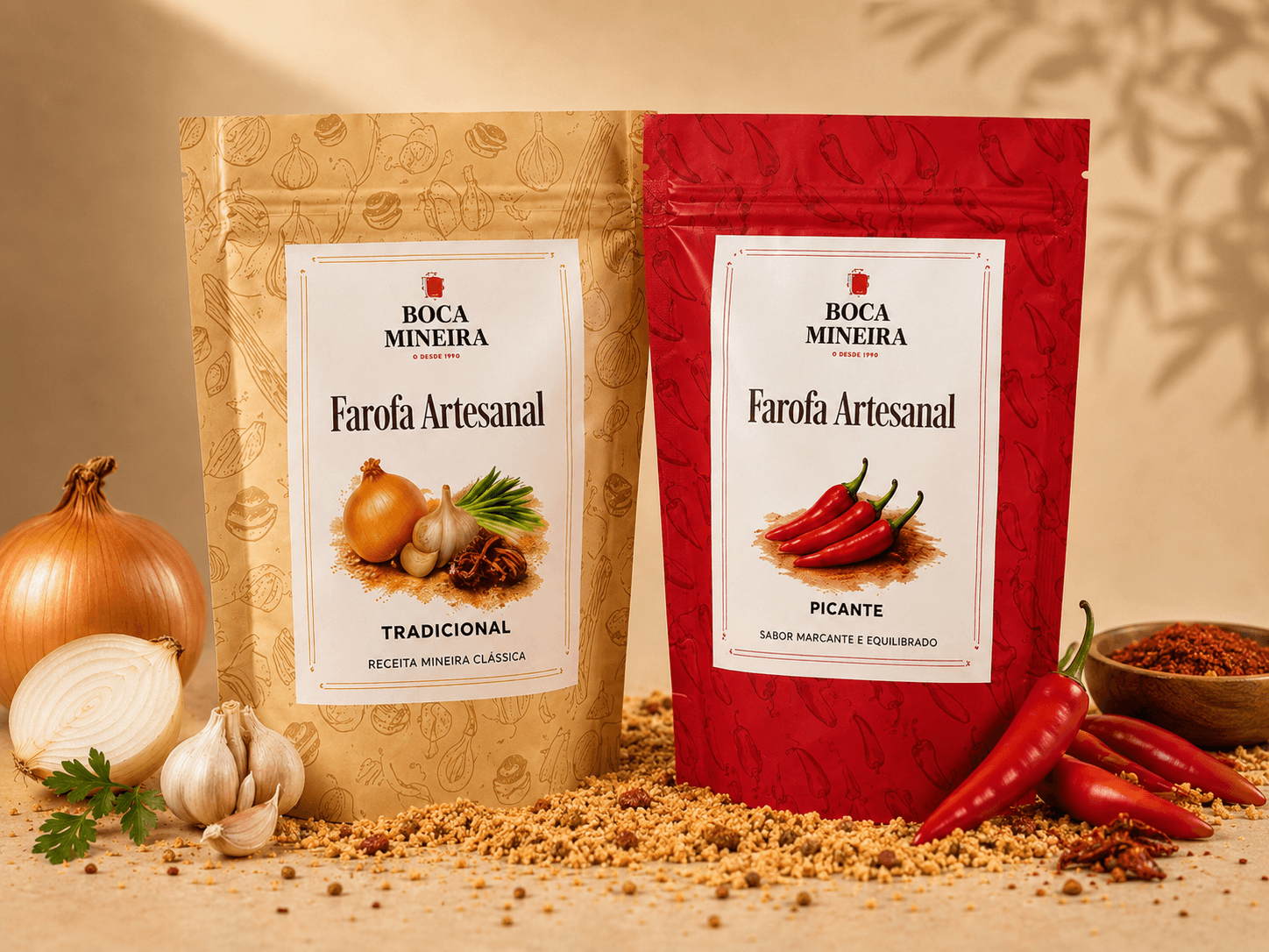 Kit Churrasco Boca Mineira com farofas Tradicional e Picante