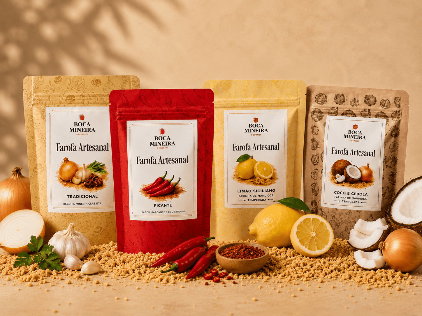 Kit Degustação Boca Mineira com os quatro sabores artesanais