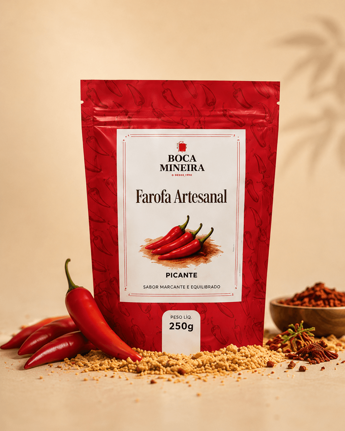 Farofa Picante artesanal Boca Mineira