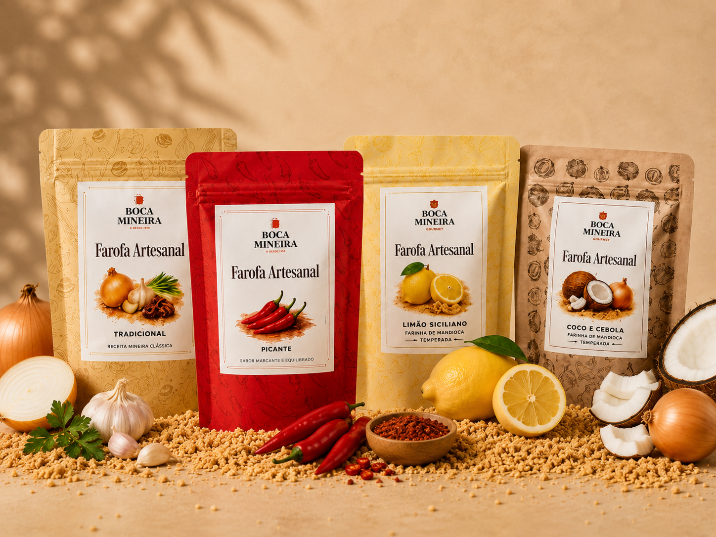 Kit Degustação Boca Mineira com os quatro sabores artesanais