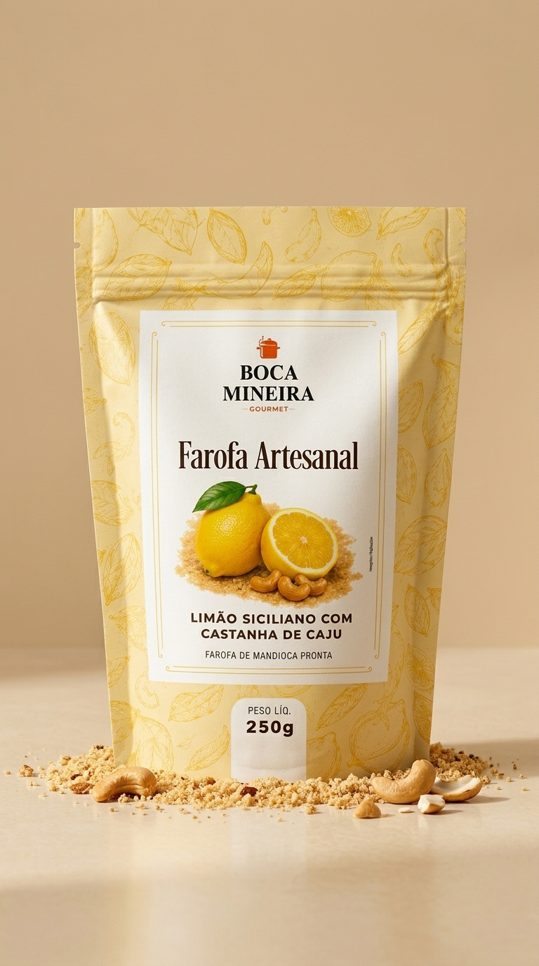 Farofa Limão Siciliano artesanal Boca Mineira